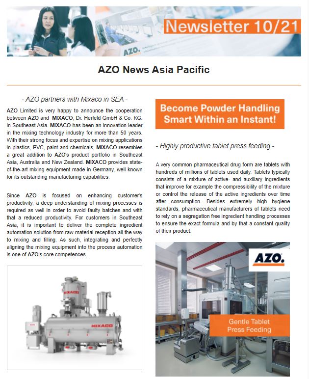 AZO News - Asia Pacific 10/21